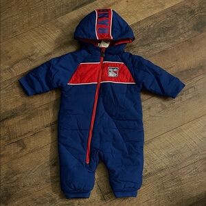 NHL NY Rangers baby snow onesie 12 months